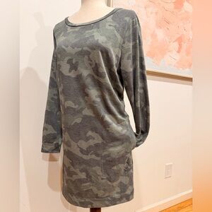 Jane and Delancey Camouflage Long Sleeve Dress
